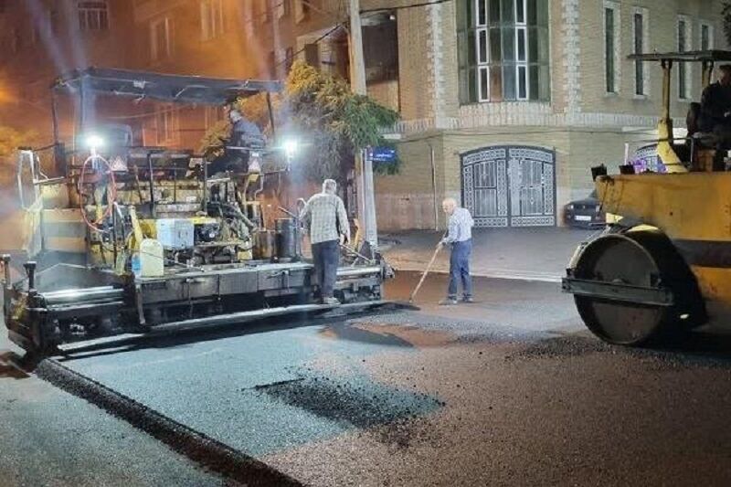 آسفالت ریزی بیش از ۱۸۹ هزار تنی در معابر و محلات تبریز